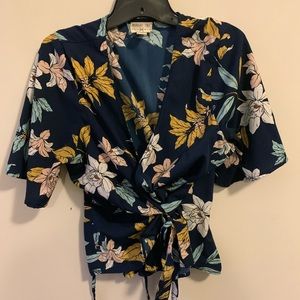 Midnight Sky Navy blue flower shirt